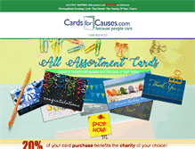 Tablet Screenshot of cardsforcauses.com